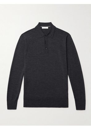 Mr P. - Merino Wool Polo Shirt - Men - Gray - XS