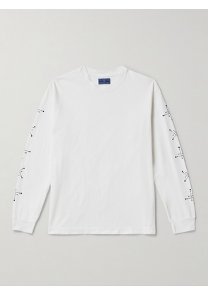 Blue Blue Japan - Kobolevi Sleeve-Printed Cotton-Jersey T-Shirt - Men - White - S