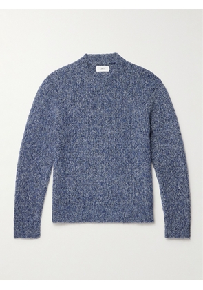 Mr P. - Berry Mélange Knitted Sweater - Men - Blue - XS