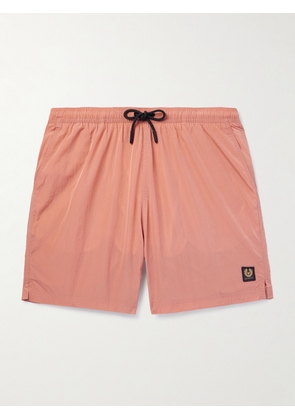 Belstaff - Clipper Straight-Leg Mid-Length Swim Shorts - Men - Pink - S