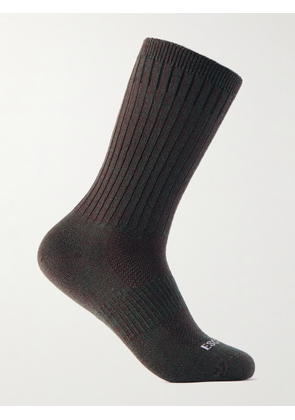 Pas Normal Studios - Escapism Ribbed-Knit Socks - Men - Brown - S