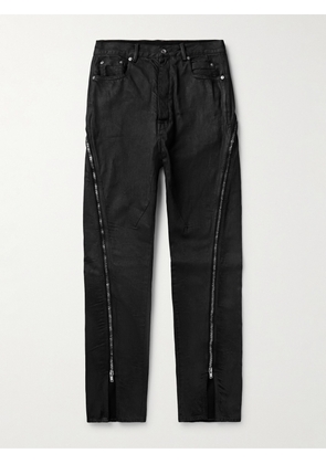 Rick Owens - Bolan Banana Straight-Leg Embellished Coated Jeans - Men - Black - UK/US 28