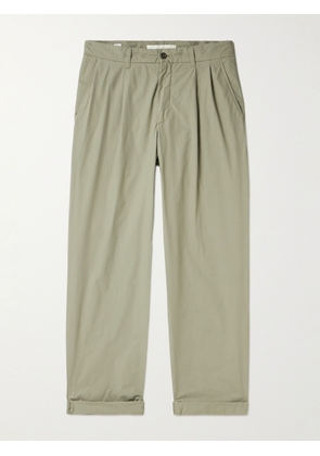 Norse Projects - Benn Straight-Leg Pleated Cotton Trousers - Men - Green - UK/US 30