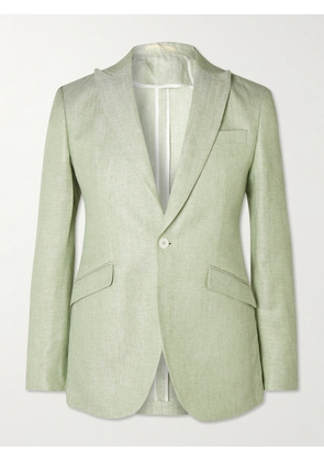 Favourbrook - Ebury Herringbone Linen and Silk-Blend Blazer - Men - Green - UK/US 36