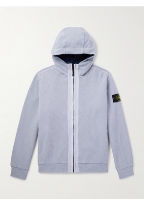 Stone Island - Reversible Logo-Appliquéd Ribbed Cotton-Blend and Shell Hooded Jacket - Men - Blue - S