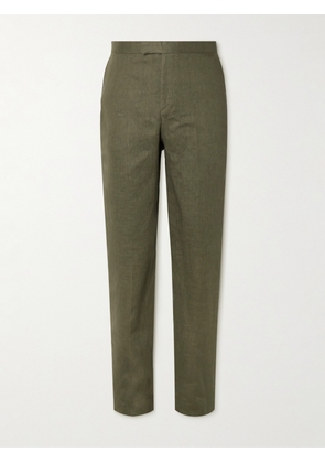 Favourbrook - Allercombe Slim-Fit Straight-Leg Linen Suit Trousers - Men - Green - UK/US 30