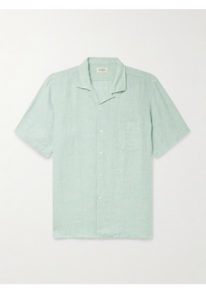 Hartford - Palm Convertible-Collar Linen Shirt - Men - Blue - S