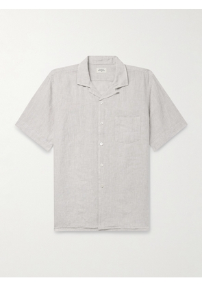 Hartford - Palm Convertible-Collar Linen Shirt - Men - Gray - S