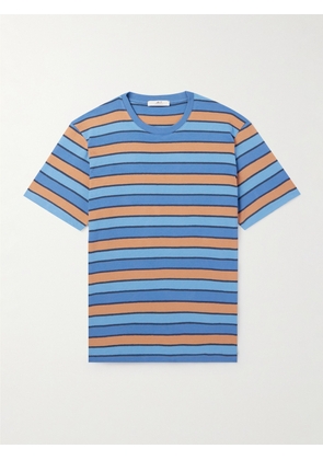 Mr P. - Striped Cotton-Jersey T-Shirt - Men - Blue - XS