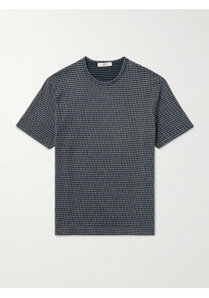 Mr P. - Embroidered Cotton T-Shirt - Men - Blue - XS