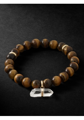 JIA JIA - 14-Karat Gold Multi-Stone Bracelet - Men - Brown