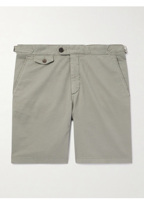 Mr P. - Straight-Leg Organic Cotton-Blend Twill Bermuda Shorts - Men - Gray - 28