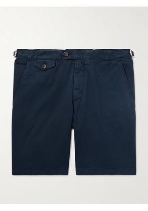 Mr P. - Straight-Leg Organic Cotton-Blend Twill Bermuda Shorts - Men - Blue - 28