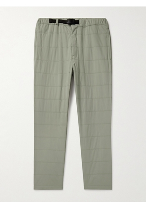 Snow Peak - Slim-Fit Belted Quilted Primeflex® Shell Trousers - Men - Green - M