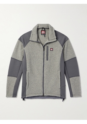 66 North - Tindur Logo-Appliquéd Jersey-Panelled Fleece Jacket - Men - Gray - S
