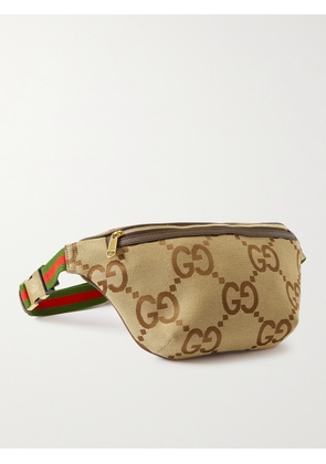 Gucci - Logo-Jacquard Canvas Belt Bag - Men - Brown - EU 90