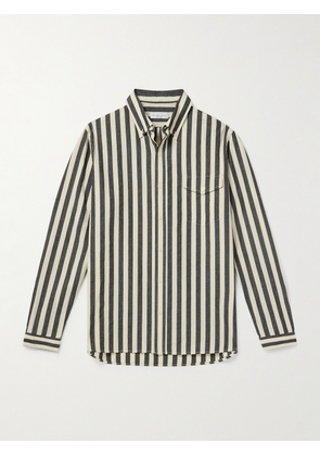 Richard James - Button-Down Collar Striped Slub Cotton Oxford Shirt - Men - White - S