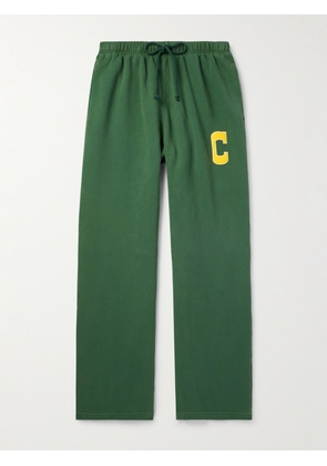 Cherry Los Angeles - Parachute Straight-Leg Logo-Appliquéd Cotton-Jersey Sweatpants - Men - Green - XS
