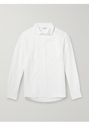 Zimmerli - Cutaway-Collar Linen and Cotton-Blend Shirt - Men - White - S