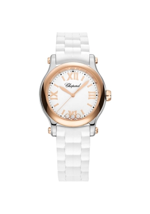 Chopard Rose Gold And Stainless Steel Happy Sport Watch 30Mm