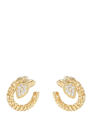 Boucheron Yellow Gold And Diamond Serpent Bohème Earrings