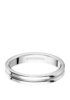 Boucheron Platinum Godron Wedding Band