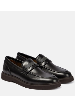 Brunello Cucinelli Monili-embellished leather loafers