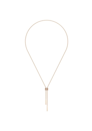 De Beers Jewellers Rose Gold And Diamond Dewdrop Sliding Necklace