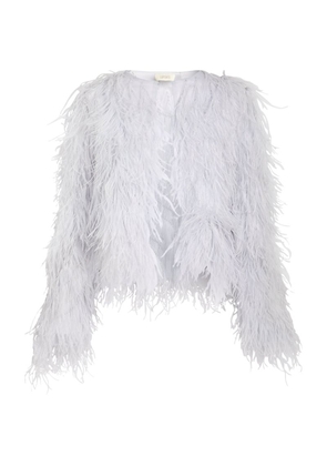 Lapointe Feather-Embellished Jacket