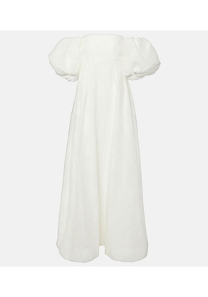 Rebecca Vallance Matchmaker puff-sleeve off-shoulder gown