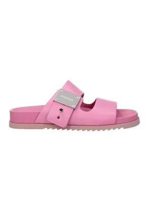 Burberry Ladies Primrose Pink Olympia Leather Clogs