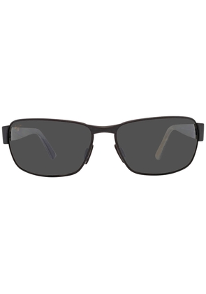 Maui Jim Black Coral Neutral Grey Rectangular Unisex Sunglasses 249-2M 65