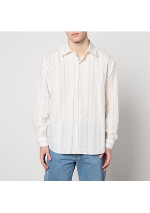 mfpen Generous Puckered Pinstriped Recycled Cotton Shirt - M