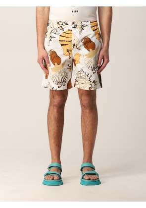 Msgm jogging bermuda shorts with shell print