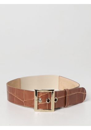 Max Mara croco-print leather belt