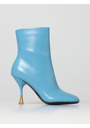 Heeled Ankle Boots 3JUIN Woman colour Turquoise