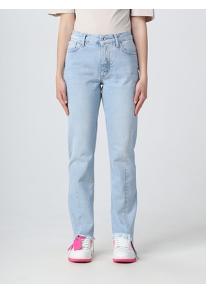 Jeans OFF-WHITE Woman colour Gnawed Blue