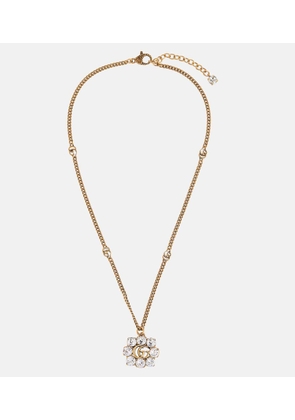 Gucci Double G crystal necklace