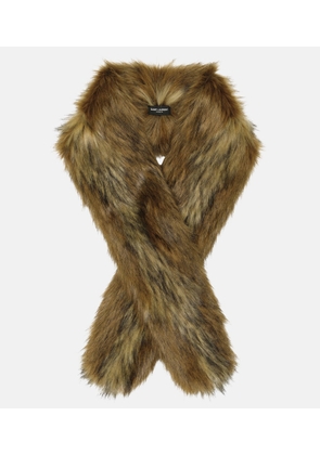 Saint Laurent Faux fur scarf