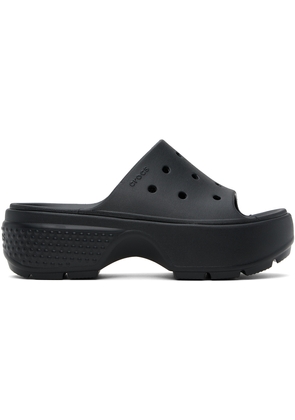 Crocs Black Stomp Slides