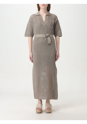 Dress BRUNELLO CUCINELLI Woman colour Dove Grey