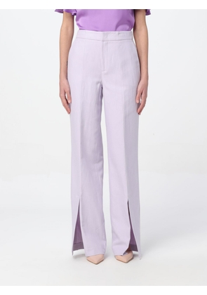 Trousers TWINSET Woman colour Lilac