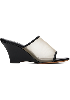 KHAITE Beige & Black 'The Marion' Wedge Sandals