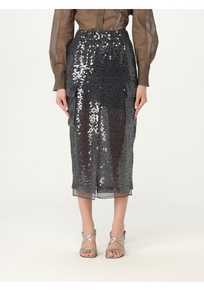 Skirt BRUNELLO CUCINELLI Woman colour Charcoal
