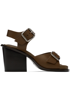 LEMAIRE Brown Square 80 Heeled Sandals