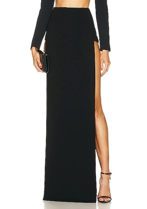 MONOT High Slit Long Skirt in Black - Black. Size 4 (also in 2, IT 36/ US 0, IT 38/ US 2).