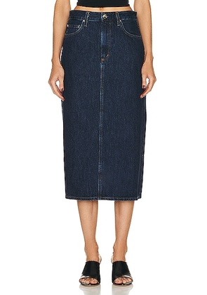 GOLDSIGN The Low Slung Skirt in Covell - Blue. Size 25 (also in ).