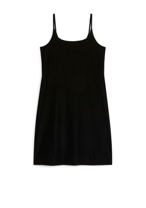 Nylon Slip Dress - Black