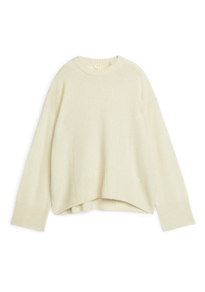 Relaxed Cashmere-Wool Jumper - White