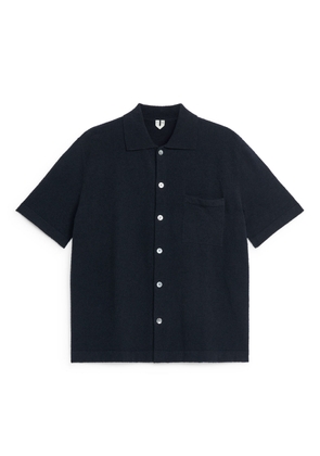 Button-Up Polo Shirt - Blue